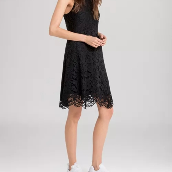 Sandro Elegant Black Floral Lace Mini Dress - Picture 1 of 13